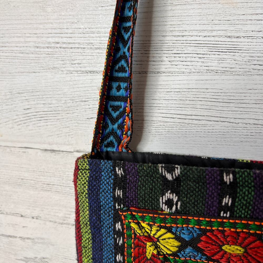 Vintage Purse Womens Tribal Boho Embroidery Tassels Beaded Hippie Shoulder Bag - Picture 3 of 16